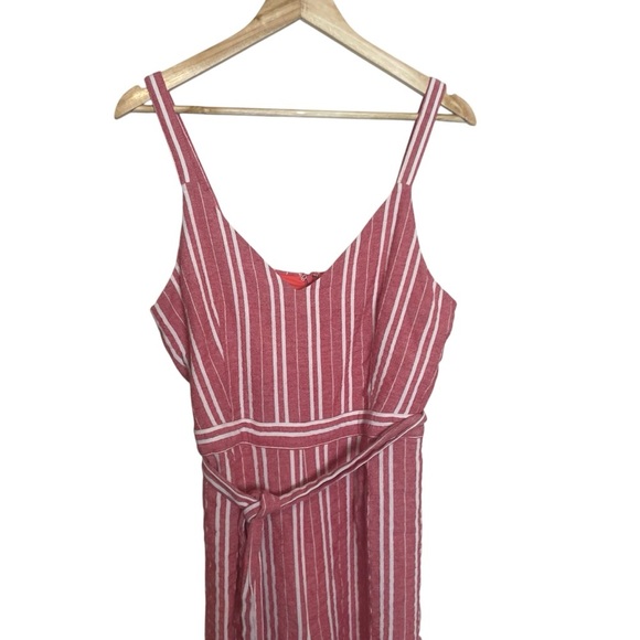 Anthropologie Red Striped Jumpsuit - Picture 4 of 15